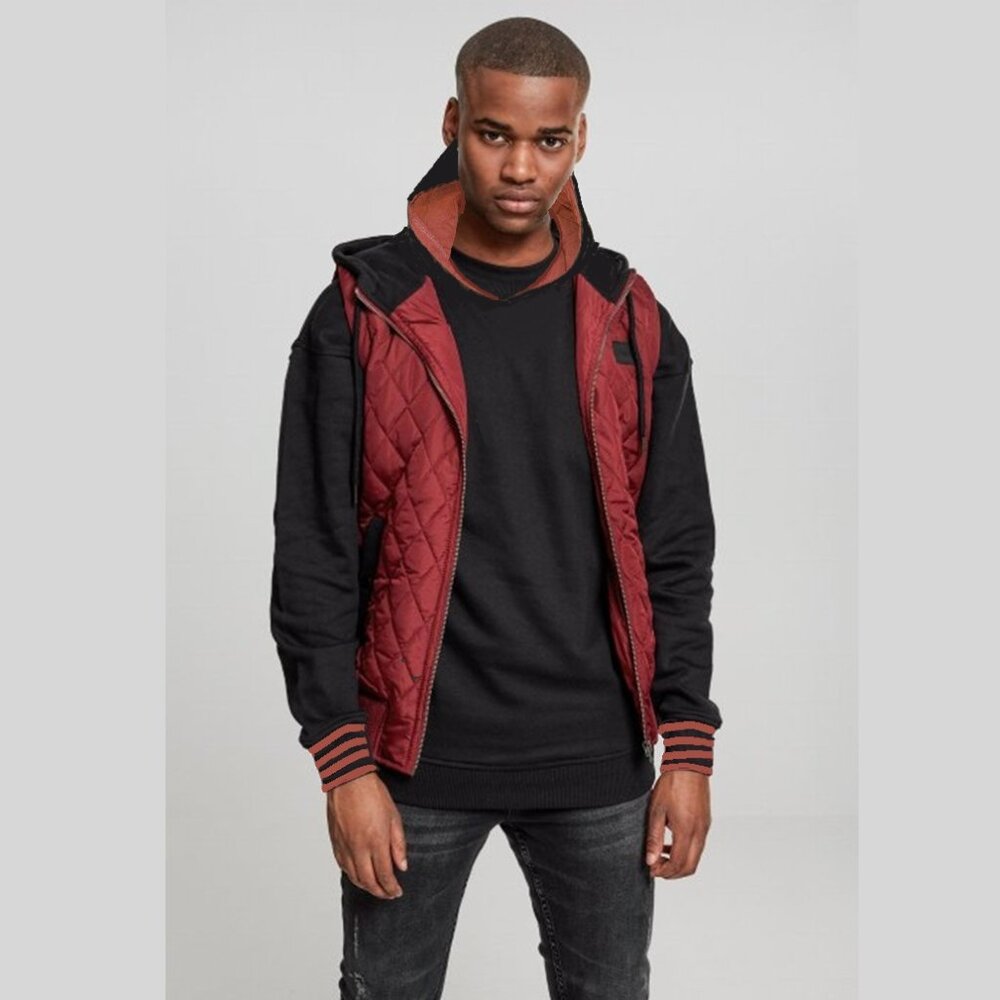 Society of One black maroon contrast hood pullover hoodie Sz 5XLT